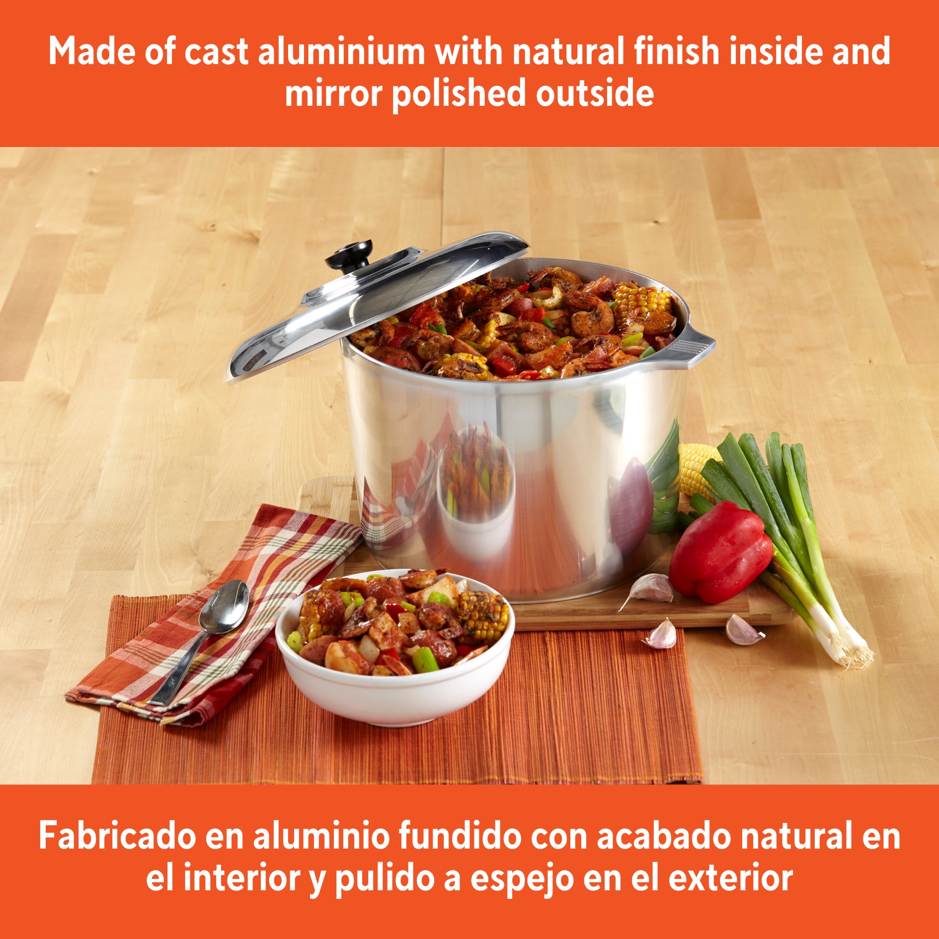 IMUSA 14 Qt Cast Aluminum Oval Roaster with Lid photo 3