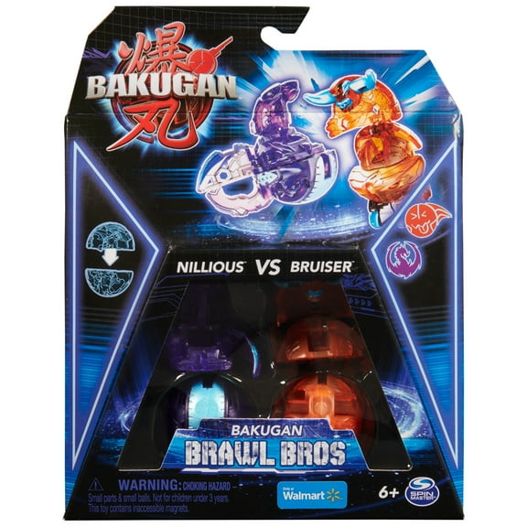 Bakugan Brawl Bros, Customizable 2-Pack Action Figures, Nillious VS Bruiser