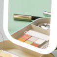 thumbnail image 2 of Caja Almacenamiento Maquillaje Con Espejo LED Estuche Cosméticos Portátil Regulable () Verde, 2 of 4