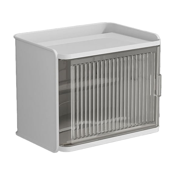 Bathroom Paper Storage Cabinet Wall Mounted Non-Perforated Translucent Polymer Bathroom Storage Rack 7 in x 5.9 in x 5.3 in