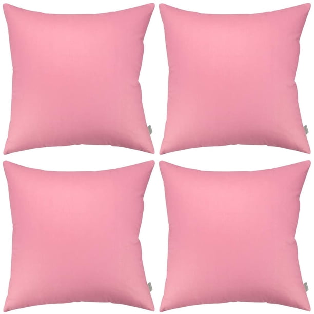 Thmyo Paquete de 4 fundas de almohada 100% algodón, cómodas, decorativas y sólidas, fundas de cojín cuadradas, fundas de almohada en blanco para sublimación, fundas de almohada navideñas para sofá (18