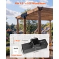 thumbnail image 2 of VEVOR 4x4 Inch Pergola Bracket Kit Inner 3.5x3.5 3-Way Woodworks DIY Post 2 pcs, 2 of 9