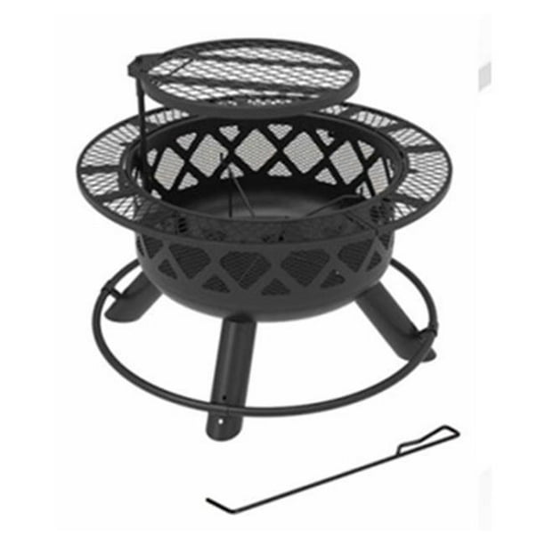 258363 24 In Ranch Fire Pit, Big Horn 47 24 In W Black Steel Wood Burning Fire Pit Review