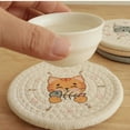 thumbnail image 4 of Anti-Scald Coasters, Round Braided Hot Pads, Natural Cotton and Linen Kitchen Table Thickened Heat-Resistant Insulating Mat Coaster Bowl Mat Natural Colour, 4 of 8
