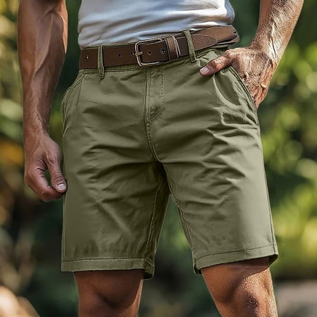 snilers Mens Cargo Shorts Stretch Work Shorts Multi Pocket Casual Outdoor Hiking Golf Fishing Workout Shorts for Men Army Green M