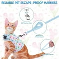 thumbnail image 4 of Pet chest harness and drawstring lightweight, soft, breathable mesh walk-in harness suitable forsmall, medium and large cats. Adjustable and easy to control harness to prevent escape, 4 of 7