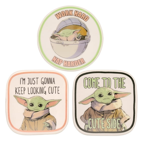 Star Wars The Mandalorian The Child Girl's Mini Ceramic Trinket Tray Set, 3 pieces
