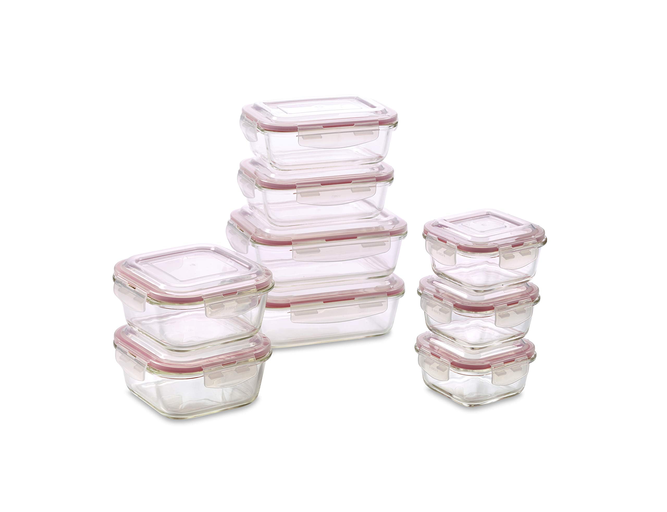 1790 Glass Food Storage Containers with Lids, Glass Meal Prep