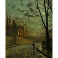 thumbnail image 2 of John Atkinson Grimshaw 12x14 Black Ornate Wood Framed Double Matted Museum Art Print Titled: After the Shower, 2 of 5