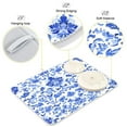 thumbnail image 6 of Iauyy Dish Drying Mat for Kitchen Counter, Super Absorbent & Hanging 16x18 / 18x24 Inch (S/M) Elegant Watercolor Porcelain, 6 of 8