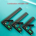 thumbnail image 4 of Combination Center Ruler Square Protractor Mobile Ruler Adjustable Sliding Square Ruler Measure Tool, 4 of 8