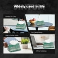 thumbnail image 6 of Tissue Box Cover, Old Green Wooden Rectangular Leather Tissue Holder - Tissue Case Facial Paper Organizer for Bathroom, Vanity Countertop, Tabletop, Car, Napkin, 6 of 6
