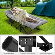 Slsy Oversized XXL Folding Camping Cot with 2-Sided Cushion & Carry Bag for Adults & Kids, 32 Wide XXL Portable Folding Bed Sleeping Cot, Folding Guest Bed