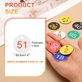 thumbnail image 2 of 50PCS Number Tags 51-100, Number Key Tags Plastic Numbered Tags Key Tags Keychain for Organizer Field Sales Hangers Clothes Labels ID Tag, White, 2 of 6