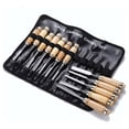 thumbnail image 3 of Professional Wood Carving Tools, High Quality Steel Chisel Set for Intricate Designs, Comfortable Grip Hardwood Handles, 12PCS Various Sizes, Perfect Beginner Gift, 3 of 5