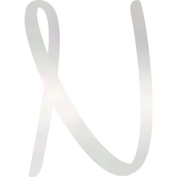 Acrylic Sign Letters,Wedding N Script, 2'' Tall Clear Alphabet