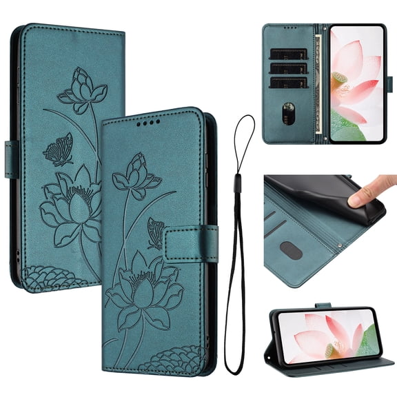 Allytechgroup for Google Pixel 10A Flip Wallet Case, PU Leather Protective Case Cover with Credit Card Slot & Cash Slot Shock-Absorbent TPU Anti-Scratch Bumper for Women Girls, Darkgreen