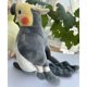 thumbnail image 4 of Simulación suave Mini tamaño realista cacatúa gris juguetes de peluche vida Real suave loro amarillo pájaros animales de peluche muñecas de juguete regalos, 4 of 5