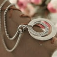 thumbnail image 6 of Naierhg Women Double Circles Rhinestone Inlaid Long Chain Necklace Jewelry Gift, 6 of 8