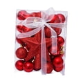 thumbnail image 2 of Adornos de bolas de Navidad Gloria Decoración navideña 30 piezas Rojo, 2 of 9