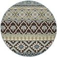 thumbnail image 5 of SAFAVIEH Veranda Dogon Geometric Indoor/Outdoor Runner Rug, Chocolate/Blue, 2'3" x 12', 5 of 9