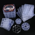 thumbnail image 3 of 1Pc Multifunctional Clear Plastic Organizer Box with Grids Container Craft Storage for Beads Organizer Art DIY Jewelry 6 Grids(CR06), 3 of 6