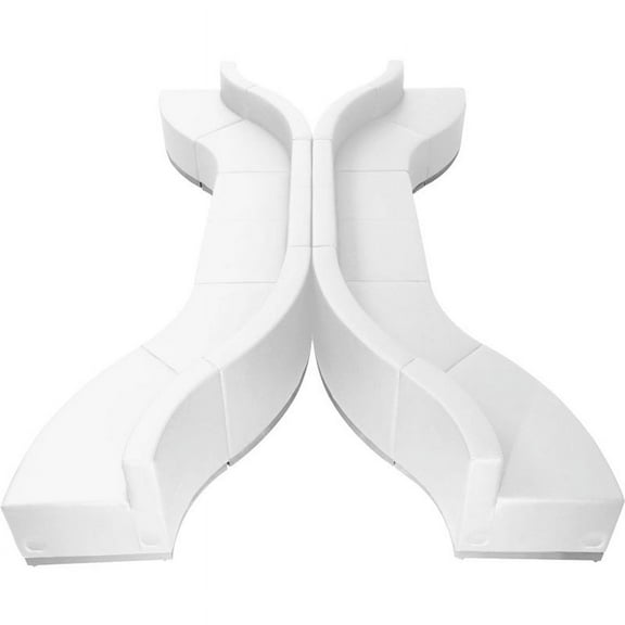 Flash Furniture Hercules Alon 10 Piece Reception Seating in White