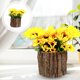 thumbnail image 4 of Decoración de girasol falso interior planta de flojo artificial para la pieza central del estante, 4 of 5