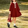 thumbnail image 6 of Busydd Girls Knit Long Sleeve Dress 1-8 Years Fashion Comfy Solid Color A Line Fall Dress Casual Cute Knee Length Girls Sweater Dresses 7-8 Years, 6 of 10