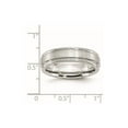 thumbnail image 2 of Cobalt Satin and Polished Ridged Edge 6mm Band, 2 of 2