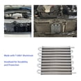 thumbnail image 4 of 10 Rows Aluminum Remote Transmission Oil Cooler Radiator Converter Kit Silver, 4 of 5