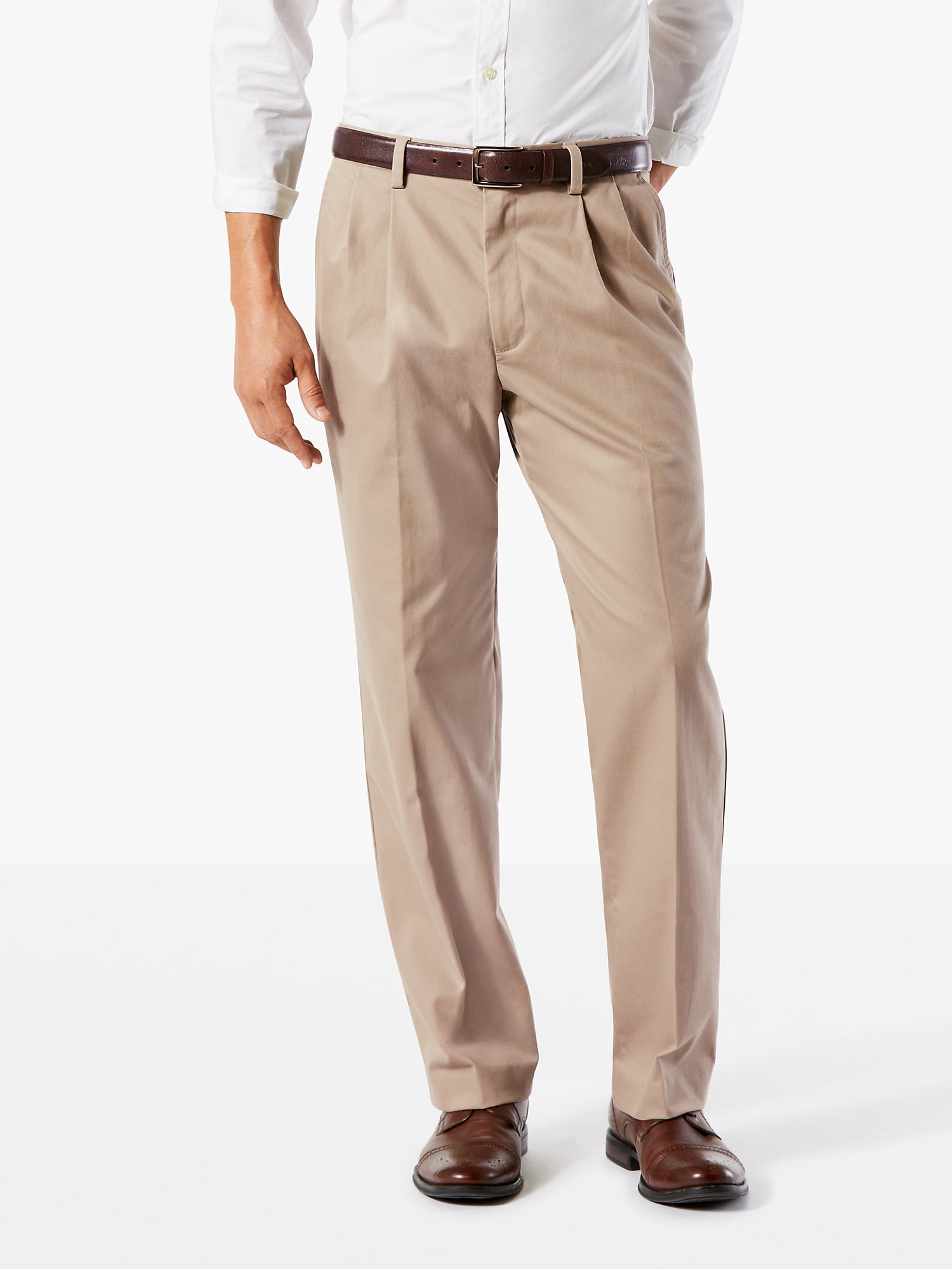 Dockers #9845 NEW Men's Pleated Classic Fit Easy Khaki Stretch Pants