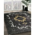 thumbnail image 2 of Ahgly Company Indoor Square Traditional Charcoal Black Persian Area Rugs, 6' Square, 2 of 6