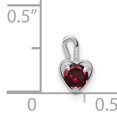 thumbnail image 2 of 14K White Gold July Synthetic Birthstone Heart Charm, 2 of 2
