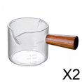 thumbnail image 1 of 2xEspresso Jarra Medidora De Vidrio Taza Jarra De Vidrio Transparente Para Hornear Café 100ml, 1 of 8