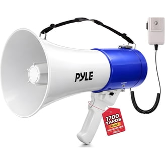 Mégaphone Pyle Avec Sirène, Alarme, Volume Réglable Et Lumières LED – Puissant Et Mobile