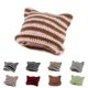 thumbnail image 1 of Adult Beanie Striped Knitted Cat Ear Hat Winter Warm Ski Cap Harajuku Punk Hats, 1 of 5