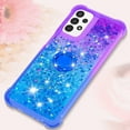 thumbnail image 6 of Phone Case for Samsung Galaxy A13 4G, Shiny Bling Quicksand Effect TPU Bumper Case with Four Corners Anti-Fall Heavy Protection Cover for Samsung Galaxy A13 4G, Purple Blue, 6 of 14