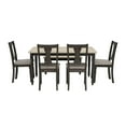 thumbnail image 5 of Linon Willow Wood Six Piece Dining Set with Bench in Smokey White/Dark Gray, 5 of 16