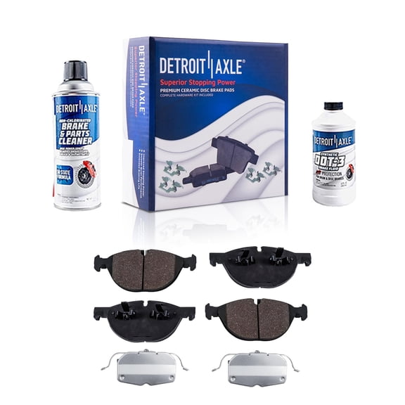 Detroit Axle - Front Brake Pads for 2011-2018 BMW X5, 08-19 X6, Ceramic Brake Pads w/Hardware 2012 2013 2014 2015 2016 2017 Replacement