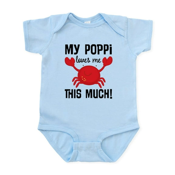 CafePress - My Poppi Loves Me Infant Bodysuit - Baby Light Bodysuit, Size Newborn - 24 Months