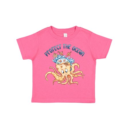 

Inktastic Protect the Ocean Cute Watercolor Octopus Gift Toddler Boy or Toddler Girl T-Shirt