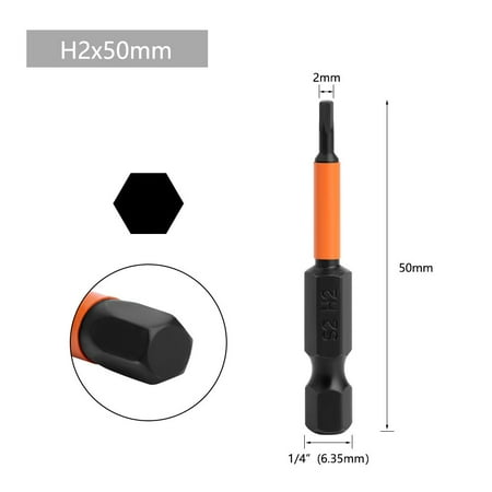 

GLFILL 1Pc Hexagon Screwdriver Bit Quick Change Impact Driver Power Drill Length 50mm