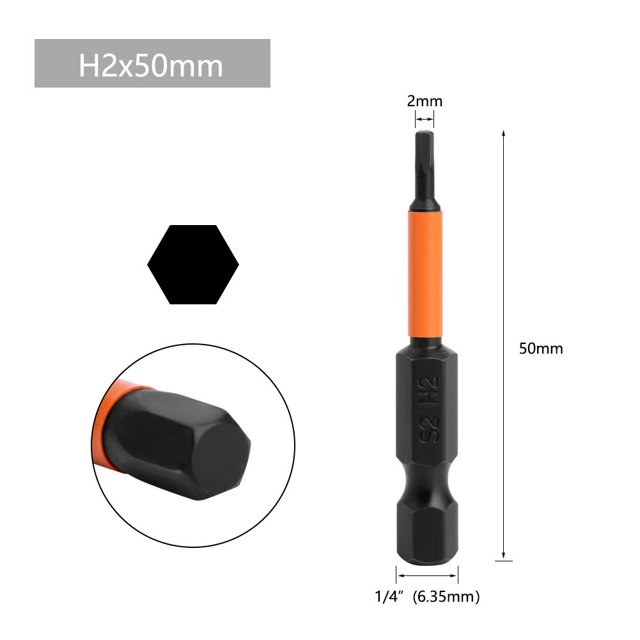 Lefu 1 Pce Embout de Tournevis Hexagonal Changement Rapide Perceuse à Impacts Longueur de Perceuse Électrique 50 mm