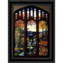 Autumn Landscape 20x24 Black Ornate Wood Framed Canvas Art by Tiffany, Louis Comfort