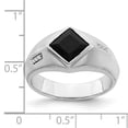 thumbnail image 3 of Auriga Fine Jewelry 14K White Gold Onyx and Men's Diamond Ring Size- 10, 3 of 6