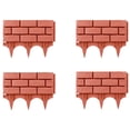 thumbnail image 1 of Yuarrent Estructura de presión del suelo resistente a la inserción de macizos de flores de 4 piezas capaz de conectarse. Planta de borde de Jardín y Patio Rojo ladrillo, 1 of 4