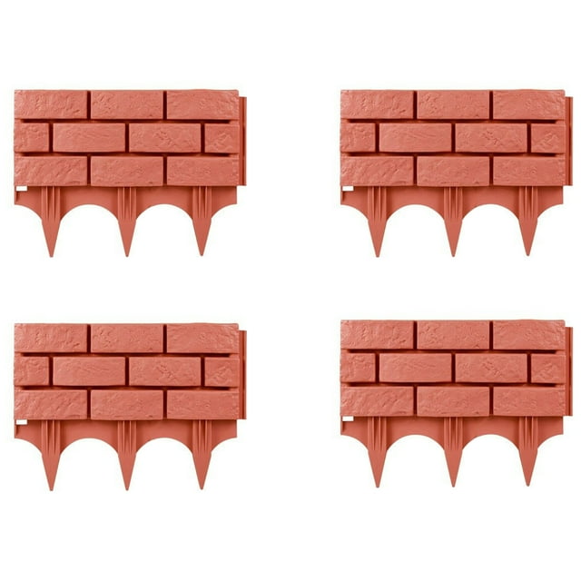 ZheElen 4piece Garden Look With Flowerbed Border Plant 4. Of possible to Blending Bricks With Round