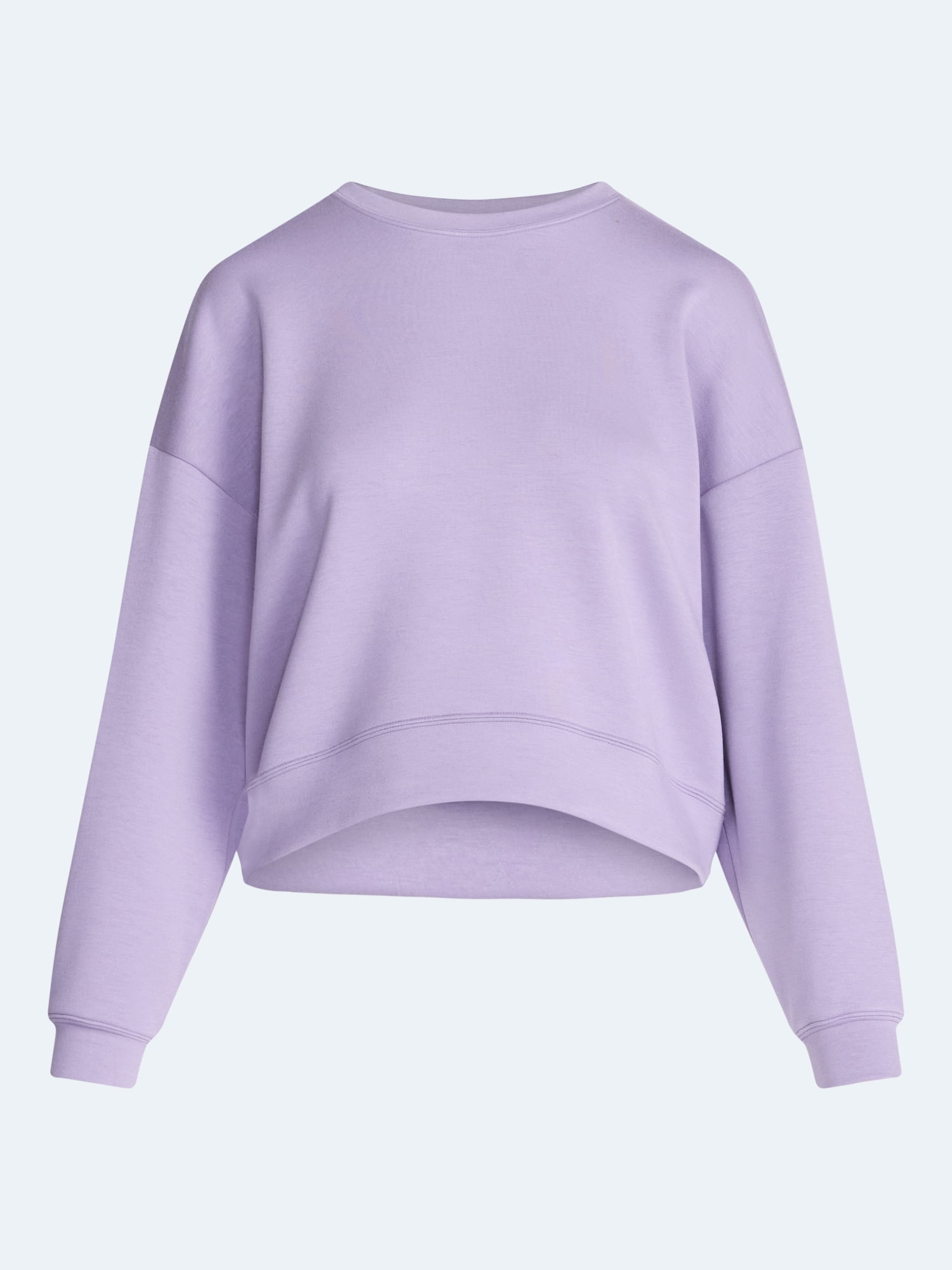 Scoop Women's and Women's Plus Scubaknit Cropped Sweatshirt with Drop Sleeves, Sizes XS-4X