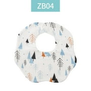 Bamboo Cotton Gause Baby Bibs 360 Flower Newborn Bib Infant Burp Cloths Bandana Scarf for Kid Girl Boy Feeding 24X25CM KB105-ZB04
